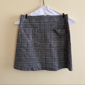 Cute B&W Checkered Plaid Skirt 🖤🤍